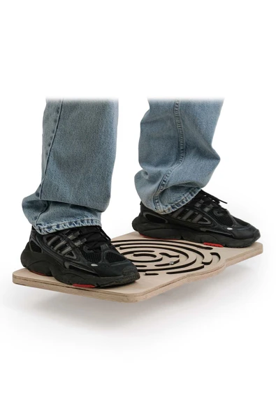 Rozitoys Ahşap Labirent Denge Tahtası - Montessori Çocuk Gelişimi Oyuncak - Resim 4