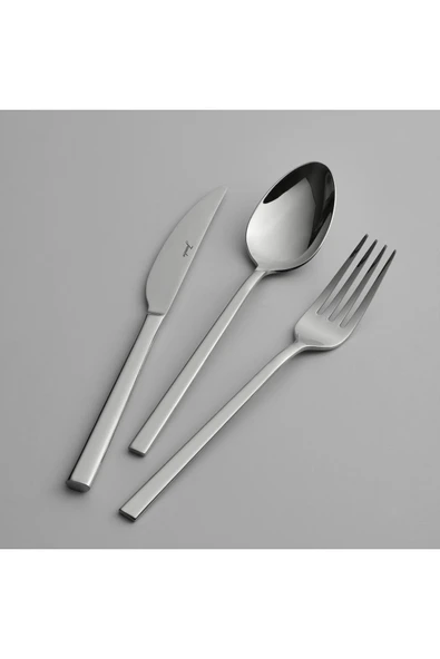 Jumbo 2001 18 Parça 6 Kişilik Yemek Çatal Kaşık Bıçak Takımı Çelik - Resim 2