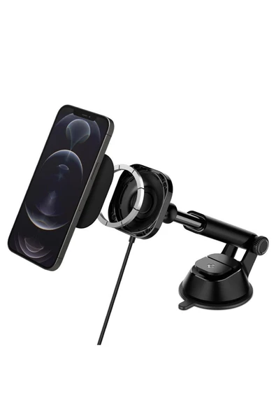 Spigen Onetap Pro Dashboard Araç Tutacağı Magsafe Manyetik Kablosuz Şarj Cihazı Iphone 15 / Iphone - Resim 4
