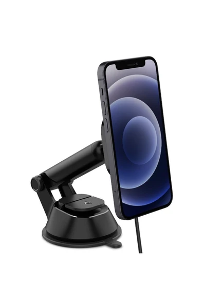 Spigen Onetap Pro Dashboard Araç Tutacağı Magsafe Manyetik Kablosuz Şarj Cihazı Iphone 15 / Iphone - Resim 8