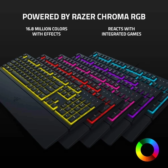 Razer Ornata V3 X Low Profile Membrane Türkçe RGB Gaming Klavye - Resim 4