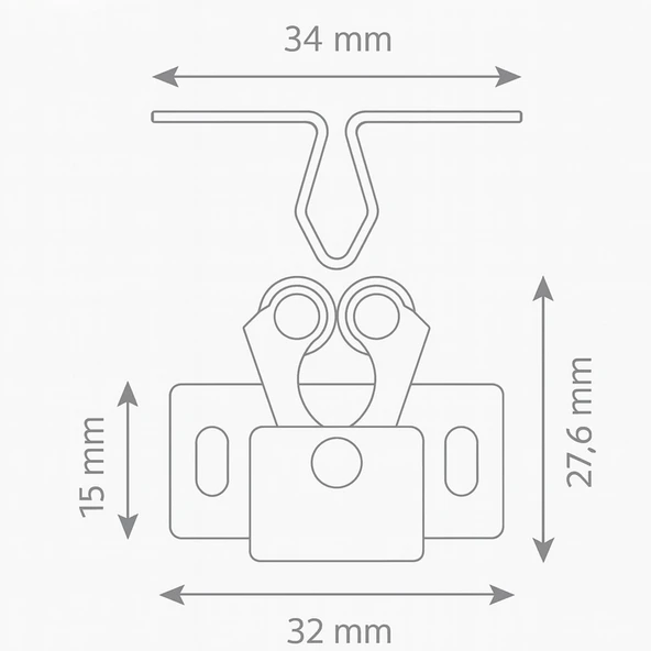 Kelebek Çıt Çıt Dolap 4 Adet Kapak Tutucu Kapı Kilidi Güçlü Tutuş Paslanmaz Dayanıklı 4 Adet Set - Resim 3