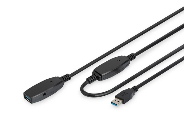 Digitus USB 3.0 Repeater / Uzatma Kablosu, 20 metre<br>
Digitus Active USB 3.0 extension cable, 20 m ürün görseli 1