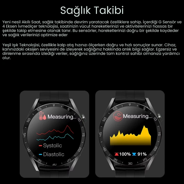 GT Watch 11 PRO Erkek Klasik Akıllı Saat AMOLED Sesli Görüşme NFC Android iPhone Huawei Uyumlu 8,9,10 - Resim 3
