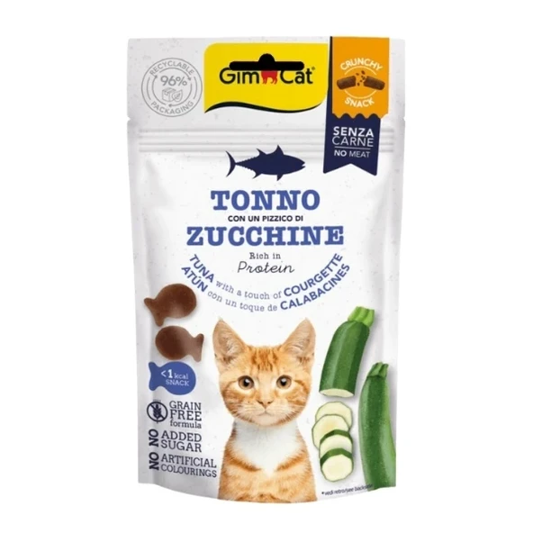 Gimcat Crunchy Snacks Ton Balıklı ve Kabaklı Tahılsız Kedi Ödül Maması  1 Adet 50 Gr - Resim 2