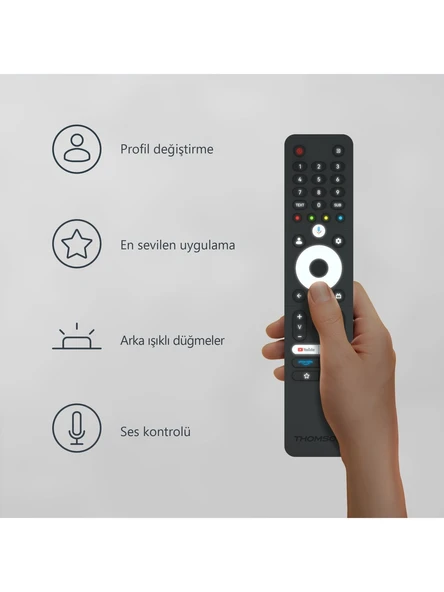 THOMSON 32FG2S14C 32" 80 Ekran Uydu Alıcılı Full HD Google Smart LED TV - Resim 9