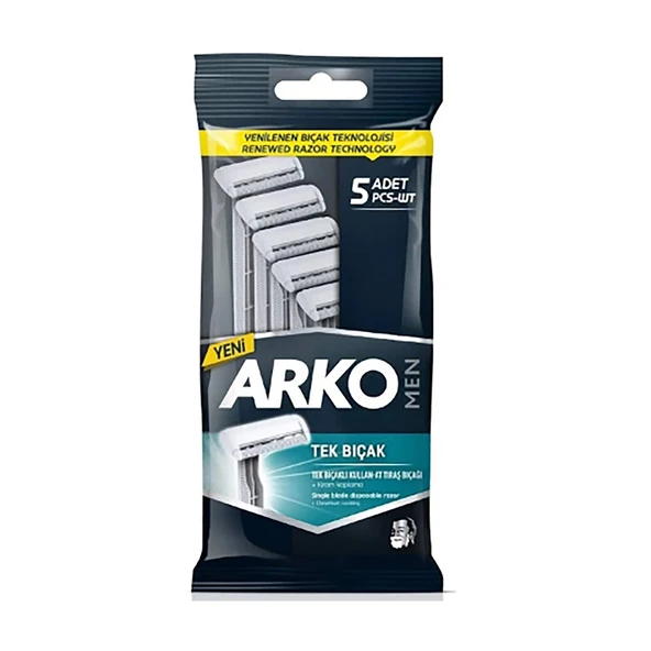 Arko Men Tek Bıçaklı 5 li Tıraş Bıçağı x 4 Paket - Resim 2