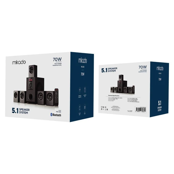 Mikado MD-505 5+1 Usb+SD+FM Destekli Bluetooth Speaker - Resim 6