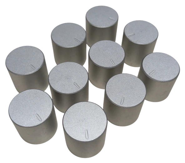 10 Adet Plastik Ses Kontrol Gri Pot Başlığı 20x22mm 6mm D Tip Mile Uygun ürün görseli 1