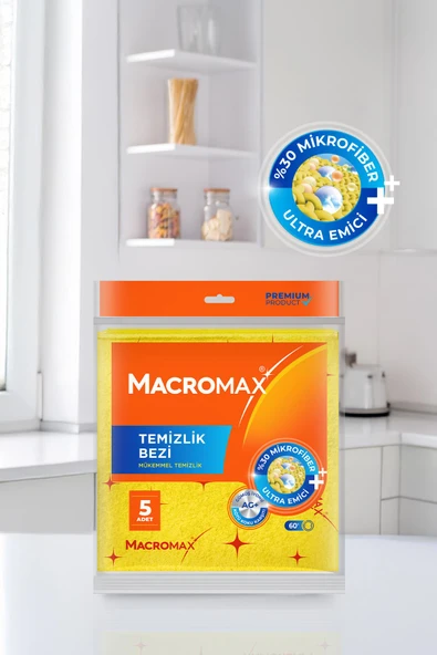 Macromax Temizlik Bezi 5'li - Resim 3
