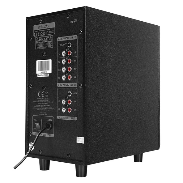 Mikado MD-505 5+1 Usb+SD+FM Destekli Bluetooth Speaker - Resim 5