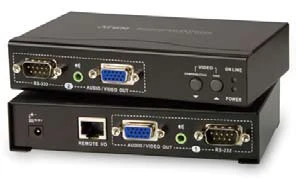 Ses / VGA Görüntü Sinyalı Uzatma Cihazı, Hoparlör bağlantı desteği, 150 metre, Infrared Uzaktan Kumanda Cihazı ile birlikte ürün görseli 1