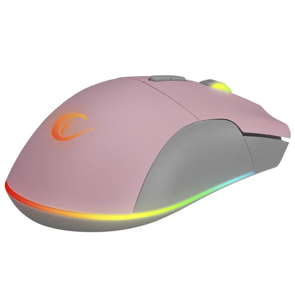 Rampage SMX-R21 COMPACT Usb Pembe/Gri RGB Işıklı+Macro 7200dpi / 1000hz Gaming Oyuncu Mouse Rampage - Resim 5
