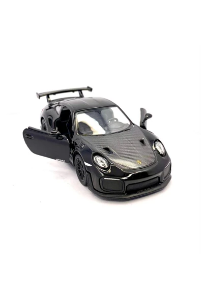 Siyah Çek Bırak Porsche 911 Gt2 Rs Oyuncak Araba - Resim 2