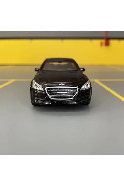 Hyundai Genesis G80 1/36 Ölçek *c&c Model Garage* Çek Bırak Diecast Metal Model Oyuncak Araba - Resim 2