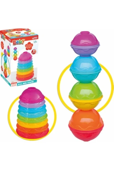 Dede Toplu Mini Kule Oyuncak - Resim 2