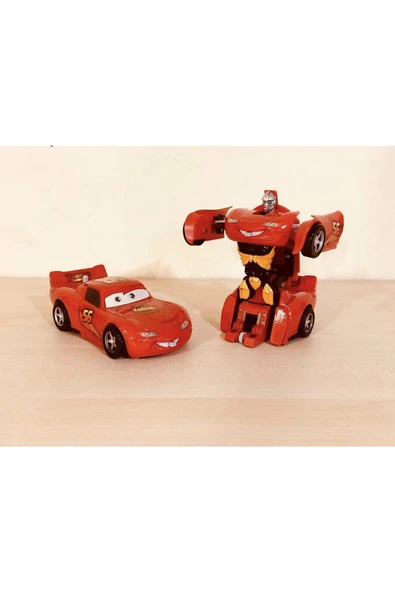 Şimşek Mcqueen Dönüşebilen Metal Çek Bırak ürün görseli 1