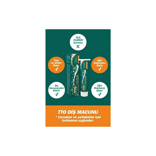 TTO Ferahlatıcı Diş Macunu Ağız Kokusuna Karşı Etkili 75 GR Diş Sağlığı İçin - Resim 6