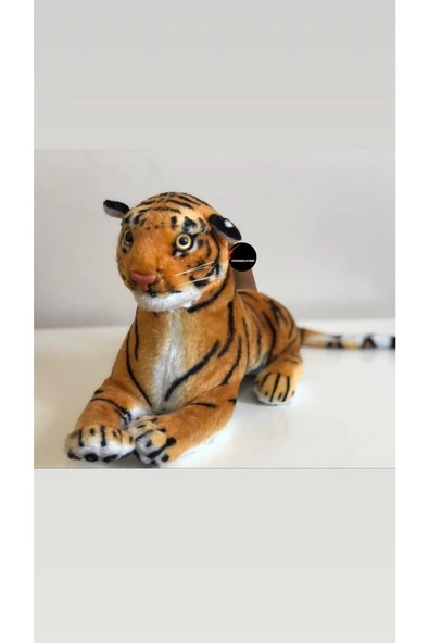 Sesli Kükreyen Kaplan Peluş 40 Cm - Resim 2