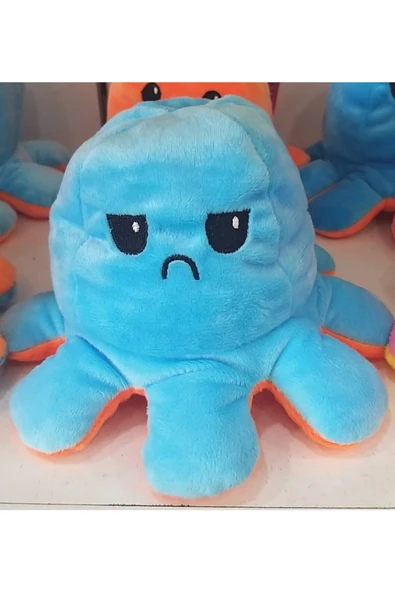 Mod Değiştiren Ahtapot Peluş Yastık Mavi - Resim 2