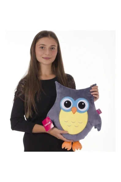 Baykuş Figürlü Peluş Yumuşak Yastık 35 Cm Hediyelik Oyuncak - Resim 2