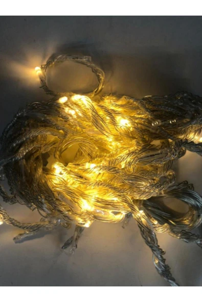 100 Ledli Fişli Led 8 Fonksiyonlu Dekor Lambası 10m Günışığı Yılbaşı Ağacı Işığı dekor - Resim 2