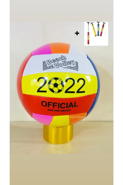 Dikişli Voleybol Topu Şişirme Pompası Hediyeli ürün görseli 1