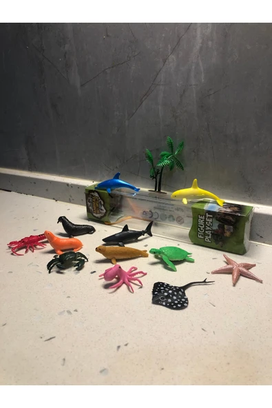 Deniz Hayvanları Oyuncak 13’lü Karakter Figür Set Animal Planet - Resim 2