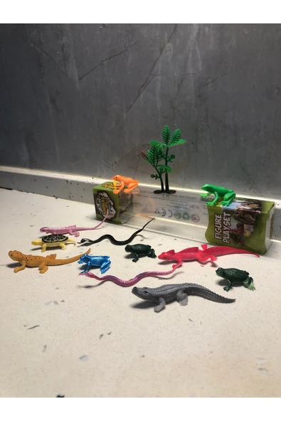 Vahşi Sürüngen Hayvanlar Oyuncak 13’lü Karakter Figür Set Animal Planet - Resim 2