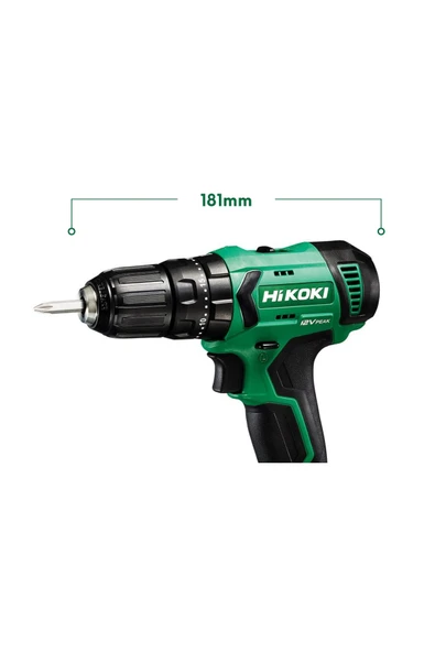 HİKOKİ DV12DA 12V/2.5Ah. 38Nm Çift Akülü Şarjlı Darbeli Matkap - Resim 2