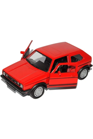 Volkswagen Golf GTi MK1 Klasik Araba 1:34 Ölçek Model Açılış Kapıları Lisanslı Ürün Kırmızı - Resim 2