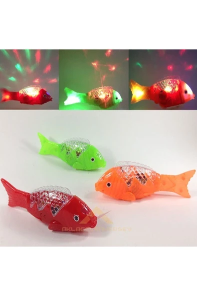 Müzikli Isikli Yürüyen 23 Cm Pilli Oyuncak Balik - Resim 2