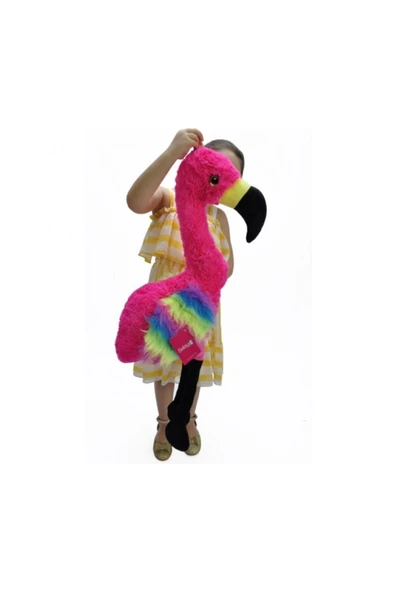Flamingo Peluş Oyuncak Uyku Arkadaşı Dev Boy 80 cm - Resim 2