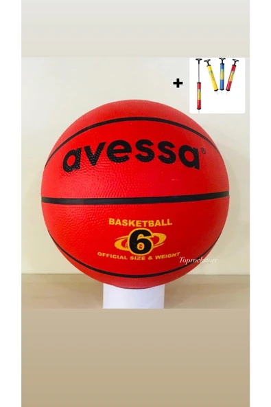 Kauçuk Basketbol Topu 6 Numara + Pompa Hediyeli ürün görseli 1