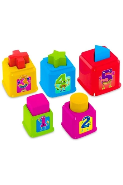 Renkli Kare Kule Bultak Çocuk Gelişim Seti, Eğlenceli ve Öğretici 10 Parça - Resim 2