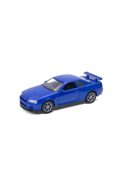 Nissan Skyline Gt-r R34 1/36 Ölçek Diecast Metal Model Araba Oyunca Araba - Resim 3