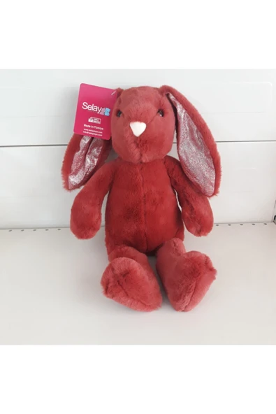 Peluş Oyuncak Kiremit Renk Tavşan 40 cm ürün görseli 1