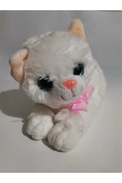 Oyuncak Pelüş Miyavlayan Kedi Papyonlu Boyu 30 cm ürün görseli 1