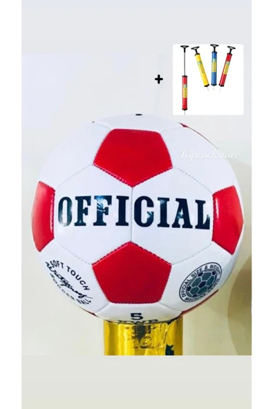 Dikişli Futbol Topu A Kalite Şişirme Pompası Hediyeli ürün görseli 1