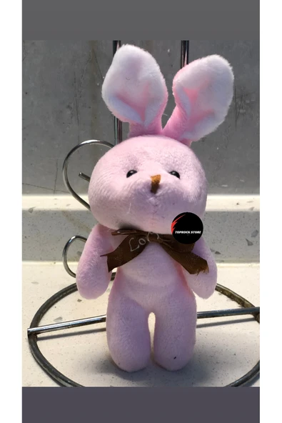 Sevimli Tavşan Peluş Oyuncak Anahtarlık Uyku Arkadaşı Hediyelik 12 CM ürün görseli 1