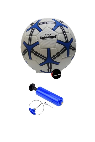 Dikişli Futbol Topu A Kalite Tüm Sahalara Uygun Şişirme Pompası Hediyeli ürün görseli 1