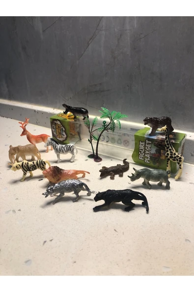 Vahşi Yırtıcı Doğa Hayvanları Oyuncak 13’lü Karakter Figür Set Animal Planet - Resim 2