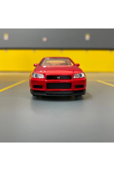 Nissan Skyline Gt-r R34 1/36 Ölçek Diecast Metal Model Araba Oyunca Araba - Resim 2