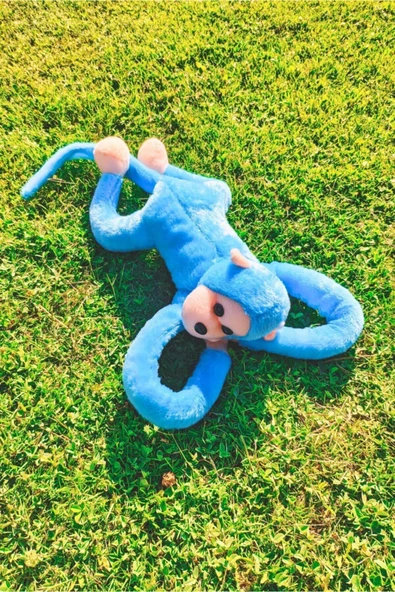 Sevimli Sarılan Sesli Maymun Mavi - Resim 2