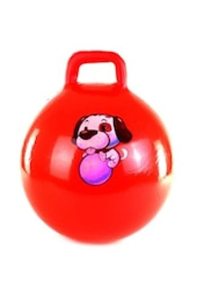 Kırmızı Pilates Zıp Zıp Topu 45 Cm Pompa Hediyeli - Resim 2