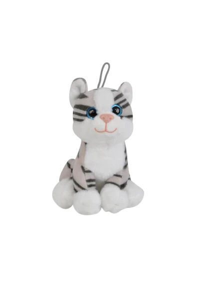 Sevimli Peluş Kedi Oyuncak Hediyelik Uyku Arkadaşı 15 cm - Resim 3