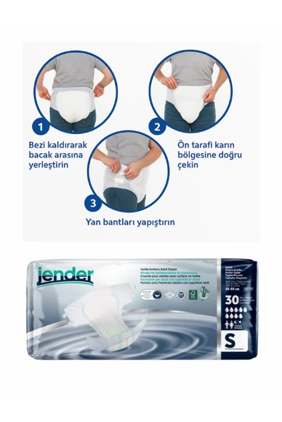 Jender Bel Bantlı Hasta Bezi Small 30'lu - Resim 2