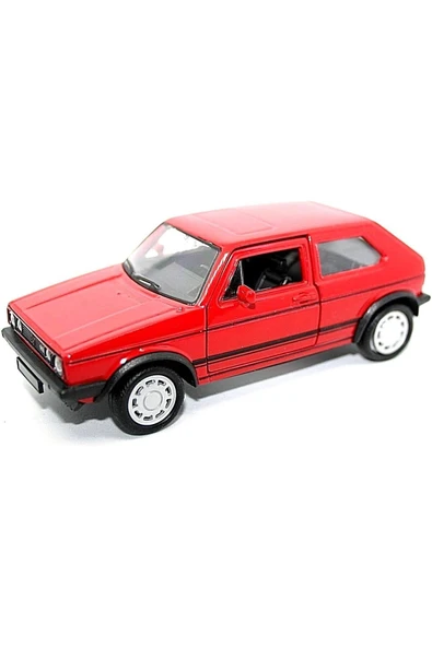 Volkswagen Golf GTi MK1 Klasik Araba 1:34 Ölçek Model Açılış Kapıları Lisanslı Ürün Kırmızı ürün görseli 1