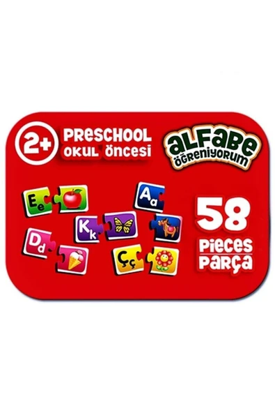 Çocuk Alfabe Öğreniyorum 58 Parça Puzzle - Resim 2