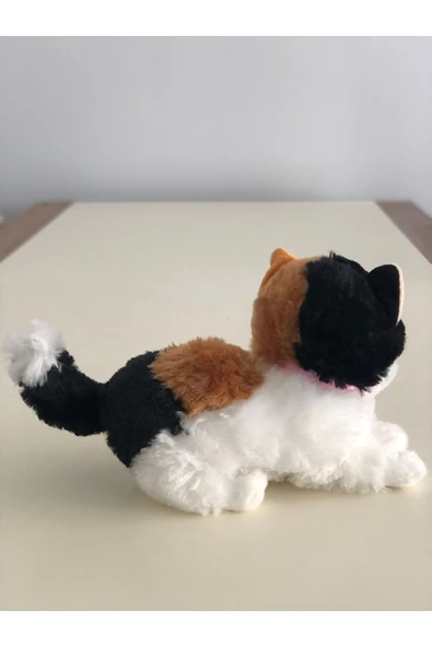 Sesli Miyavlayan Peluş Kedi Oyuncak Hediyelik Uyku Arkadaşı 30 cm - Resim 3